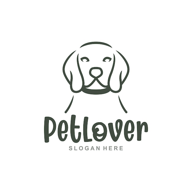 Cute pet lover icon illustration