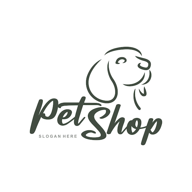 Cute pet shop icon illustration