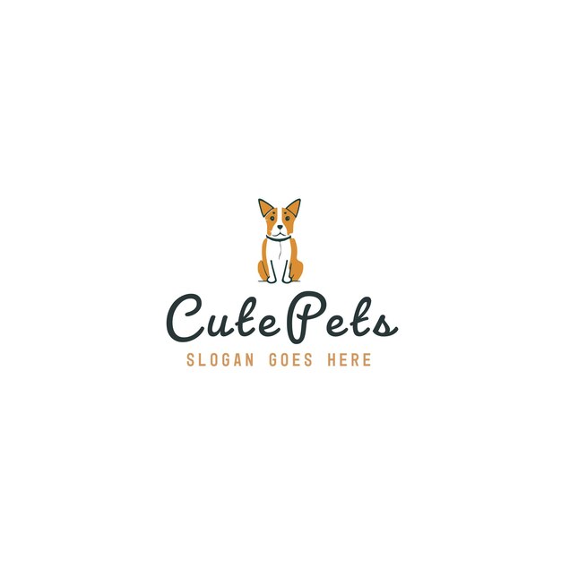 Cute Pets Vector Logo Design