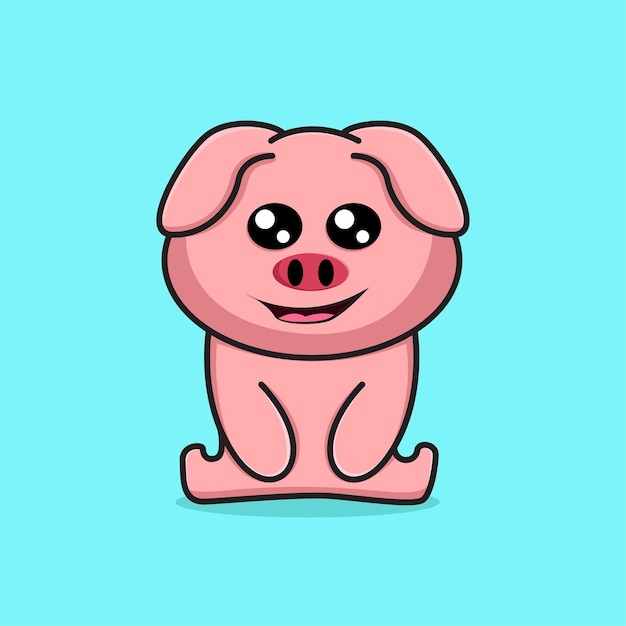 cute pig cartoon