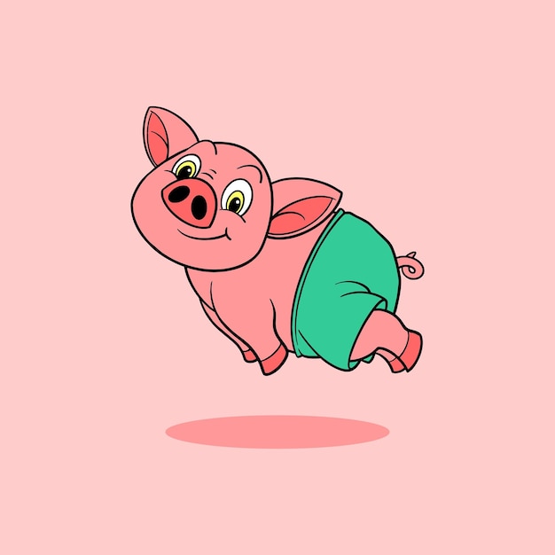 cute pig cartoon