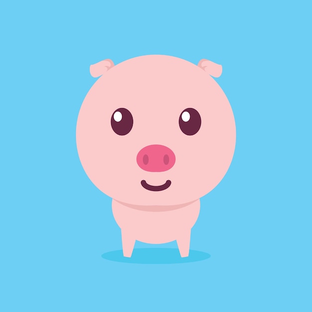 Cute pig character mascot