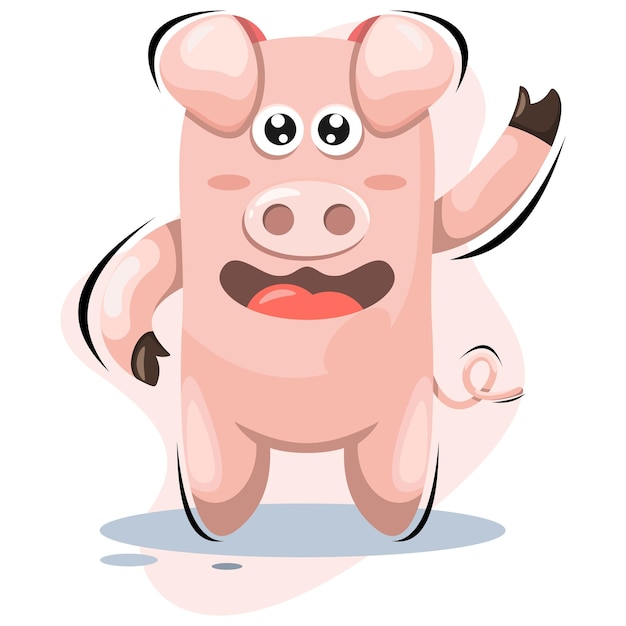 cute pig illustration