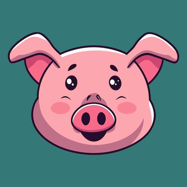 Vector cute pig vector