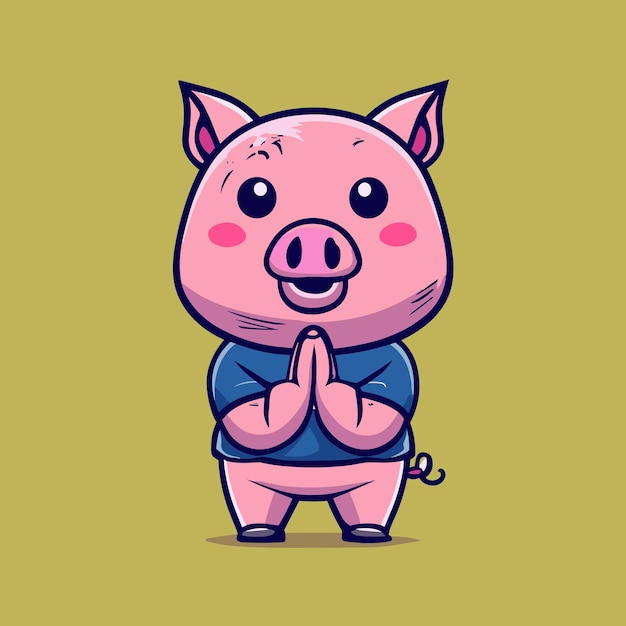 cute pig vector