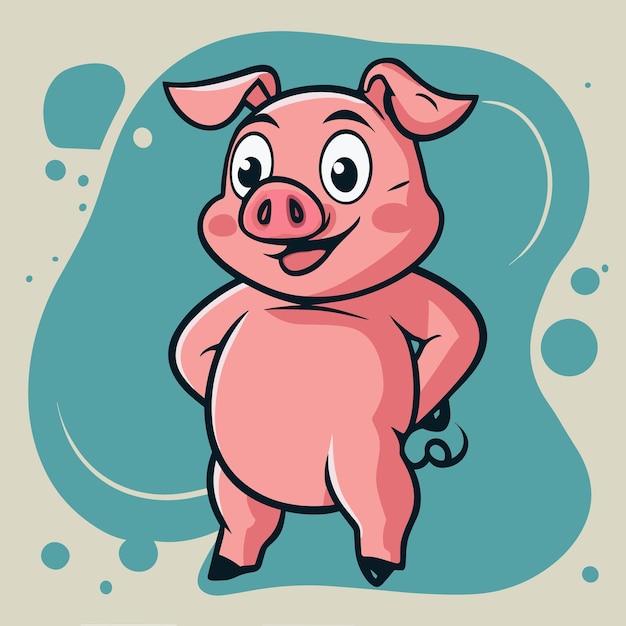 Premium Vector | Cute pig vector