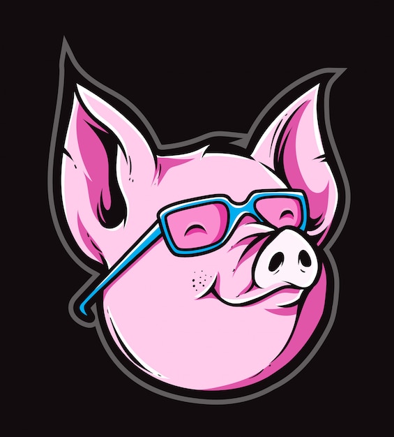 Cute pig vector