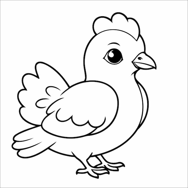 Cute Pigeon Coloring Book For Kids