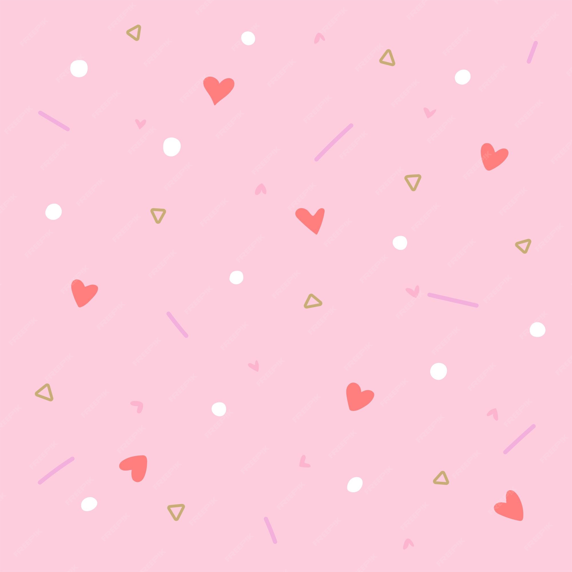 Premium Vector | A cute pink background with a heart on it