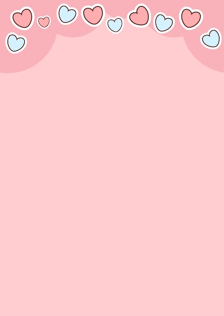 ハートのかわいいピンクの背景