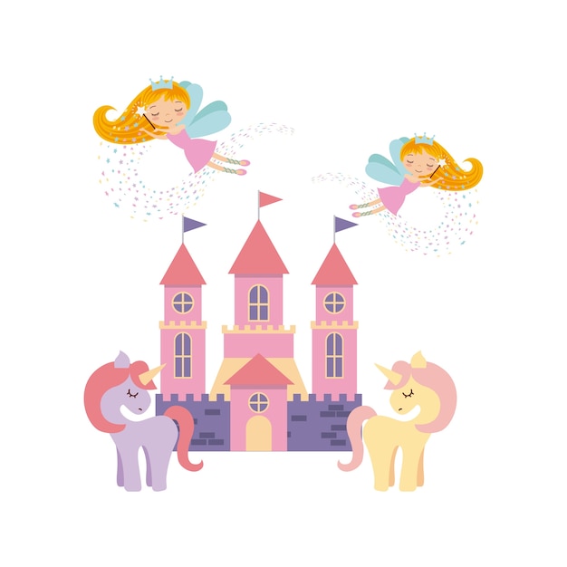 cute pink fantasy castle