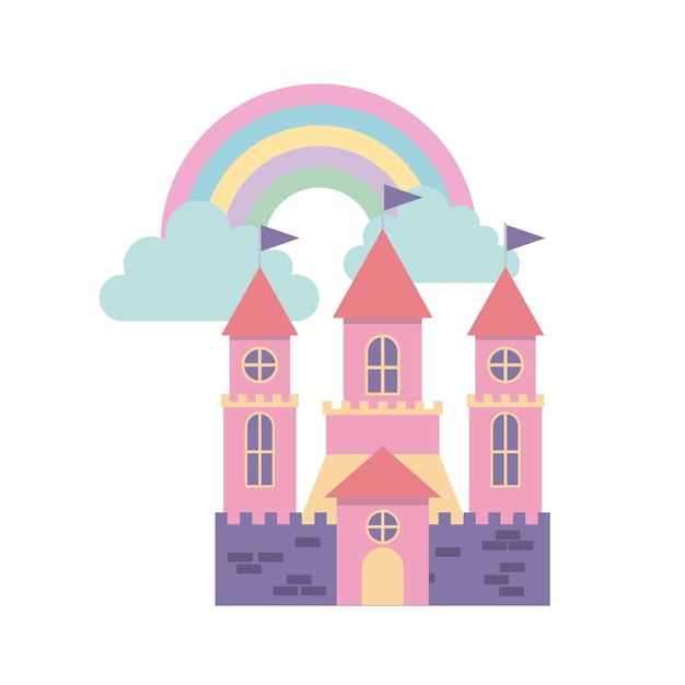 cute pink fantasy castle