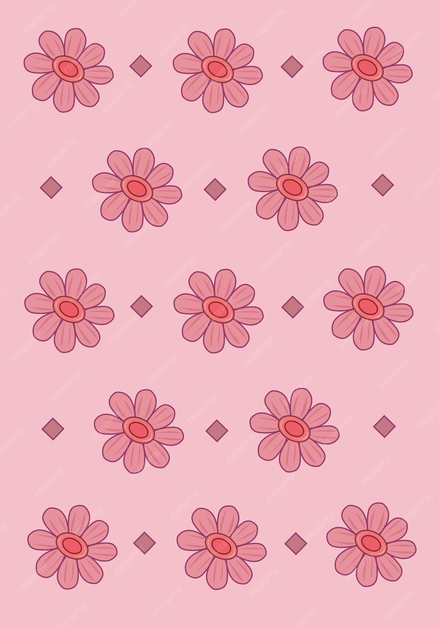 cute pink flowers background