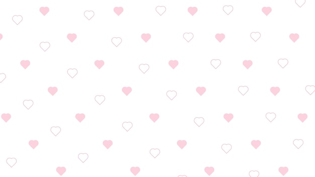 Cute pink heart shape on white wallpaper illustration perfect for wallpaper backdrop postcard background banner for your design