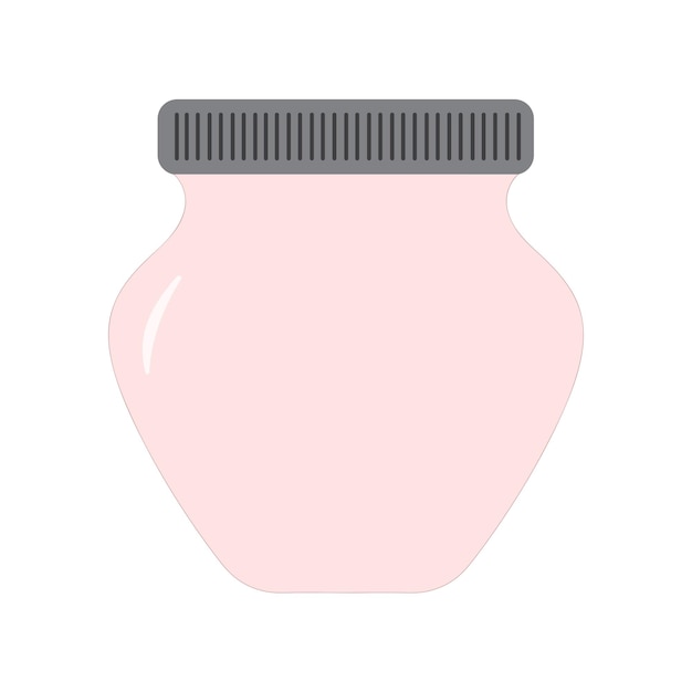 Cute Pink jar icon isolated on white background - vector icon.