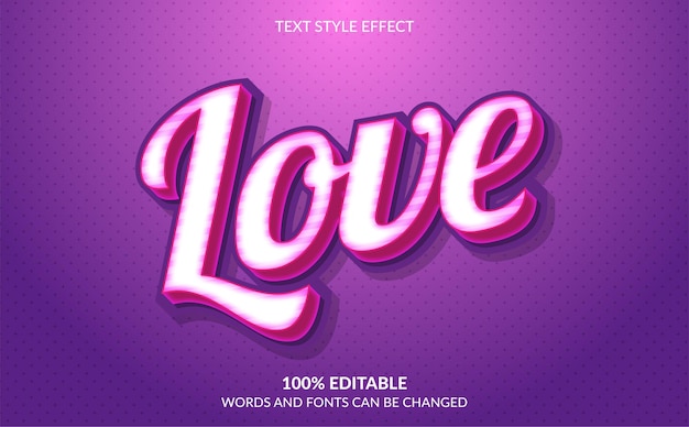 Vector cute pink text style effect