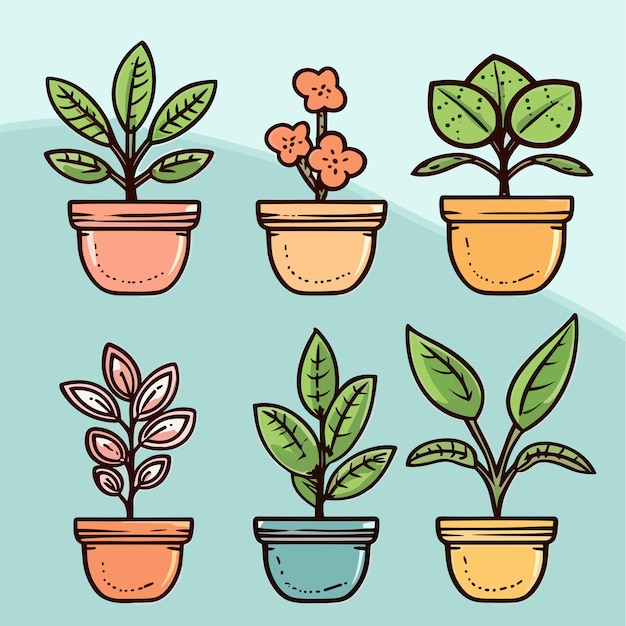 Cute Plant Vector Illustration with Clean Lines and Bold Design