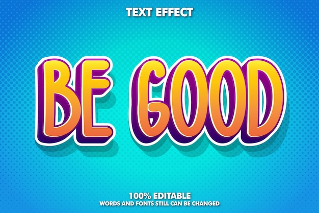 Cute and playful cartoon font effect