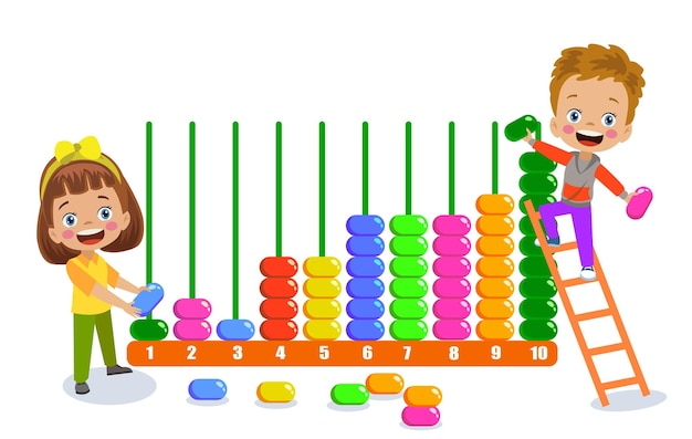 Simpatico gioco con l'abaco di perline