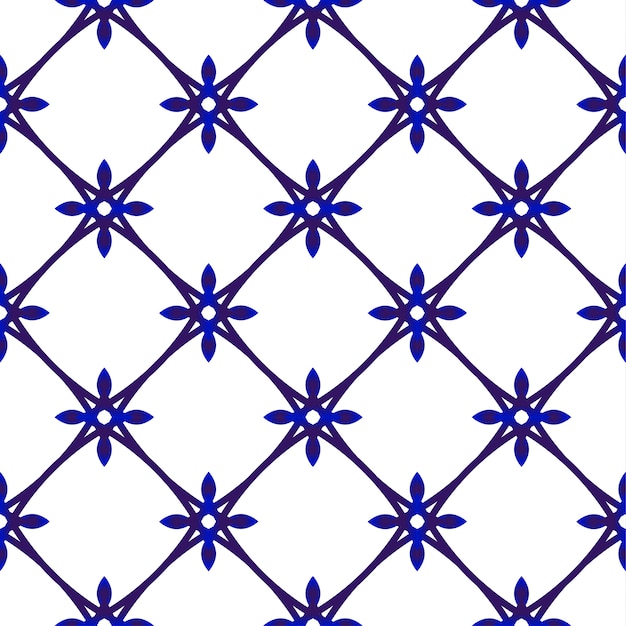 かわいい磁器パターン、青と白