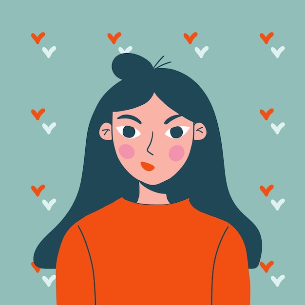 cute postcard, banner, poster for valentines day