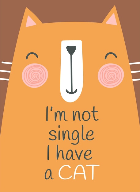 Cute poster with cat