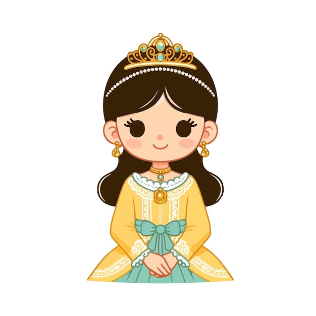 Vector cute princess ai generated image