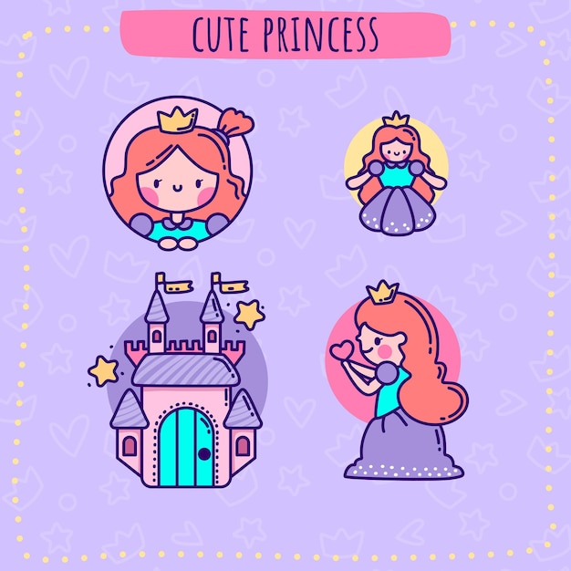 Vector cute princess