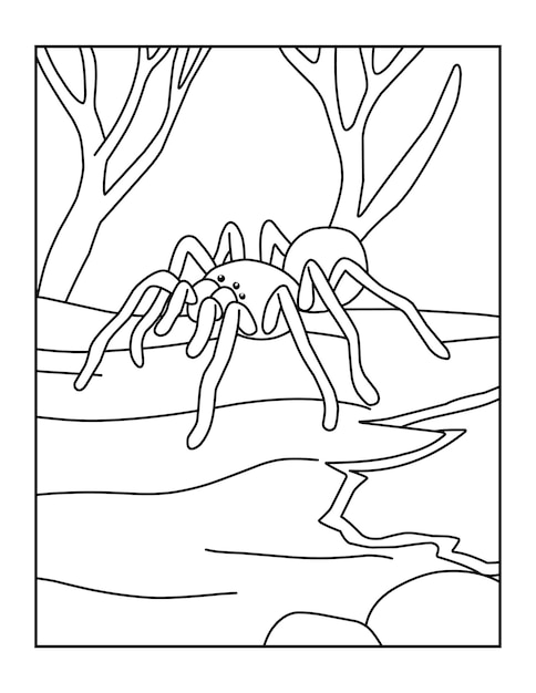 Cute printable spider coloring pages for kids