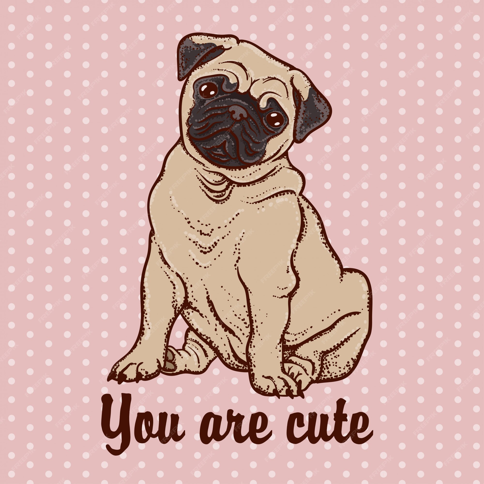 Pug Dog vector