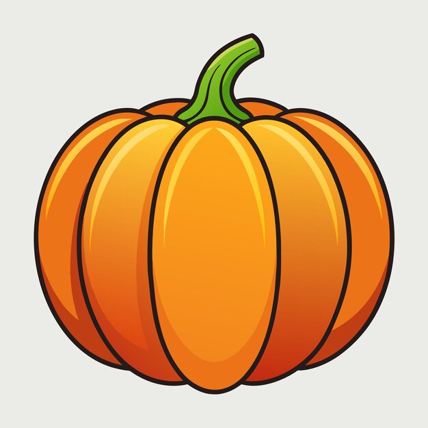 Vector cute pumpkin halloween monster cartoon vector icon illustration food holiday isolated flat vector