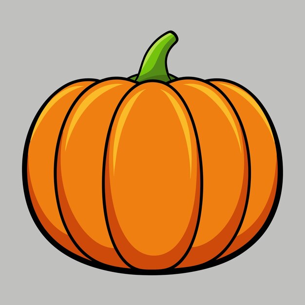 Vector cute pumpkin halloween monster cartoon vector icon illustration food holiday isolated flat vector