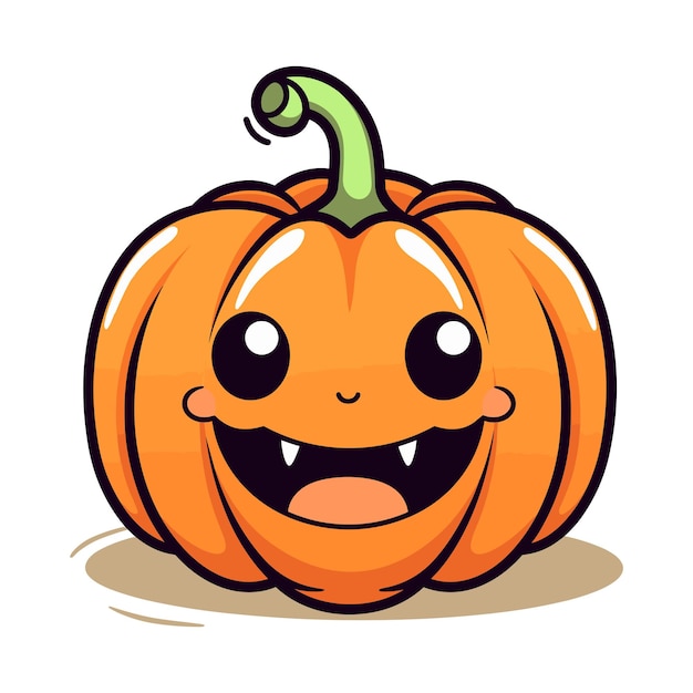 Cute Pumpkin Jack O Lantern Vector Illustration