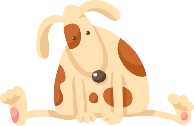 Cute puppy dog cartoon illustration