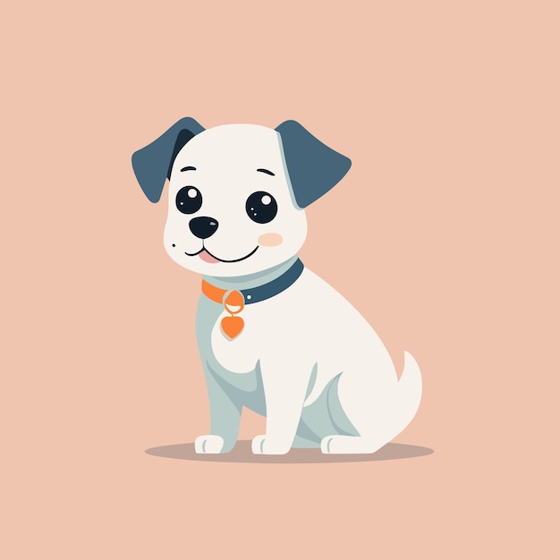 Vector cute puppy dog cartoon vector illustration