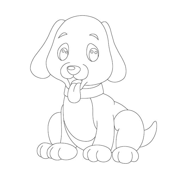 Puppy Coloring Pages for Kids Graphic by MyCreativeLife · Creative Fabrica