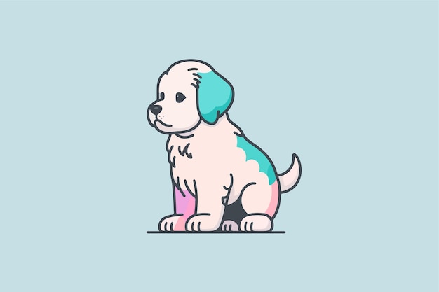 Vector cute puppy illustration