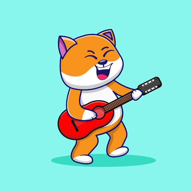 Cute puppy Rockstar illustration