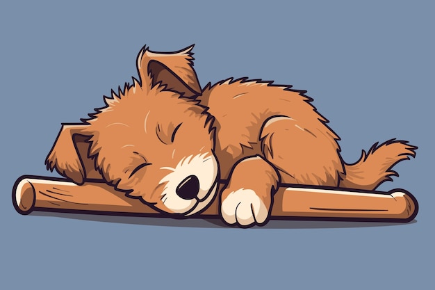 Cute puppy sleeping vector cute dog sleeping vector