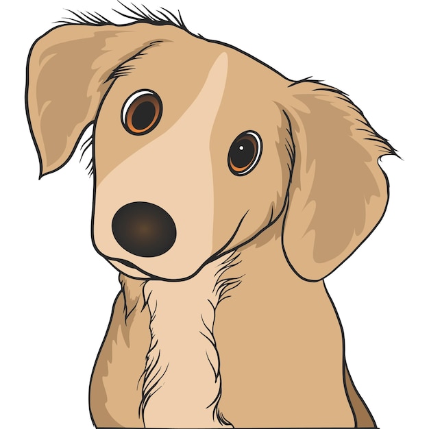 Cute puppy vector clipart