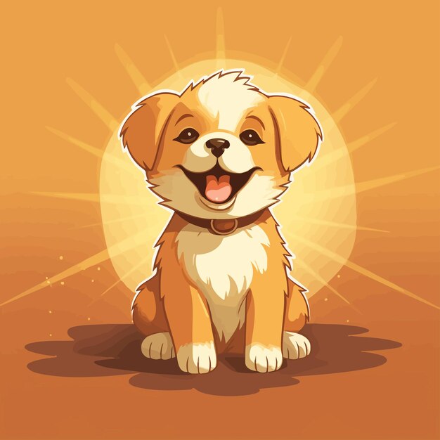 Vector cute puppy