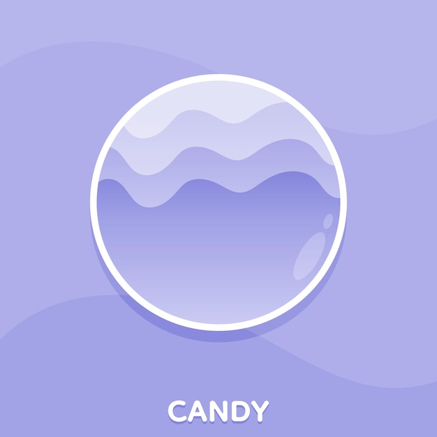 Cute purple candy vector illustration