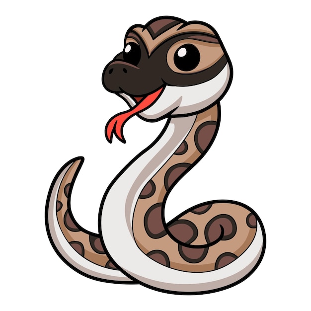 Cute python molurus bivittatus cartoon