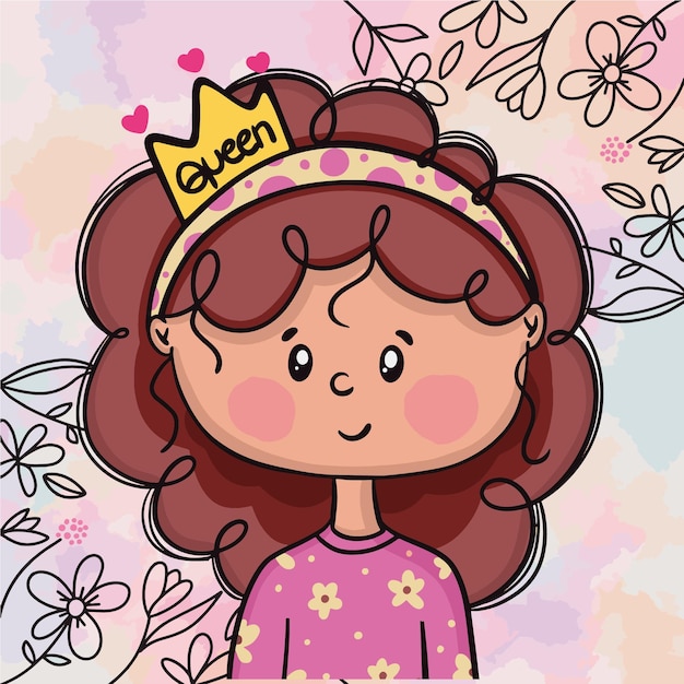 Vector cute queen mother's day