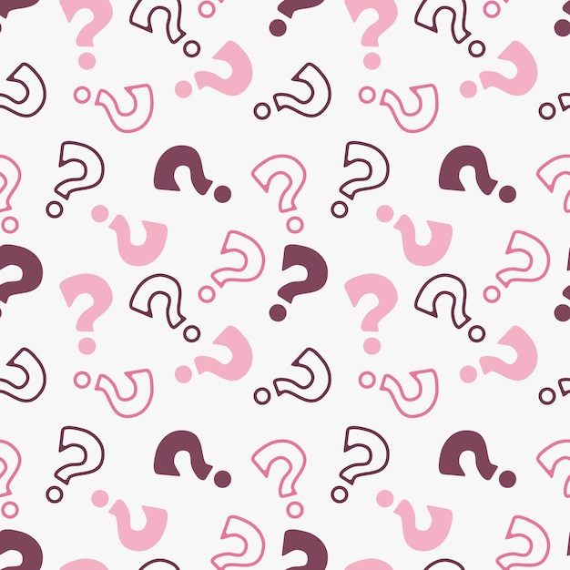 Premium Vector | Cute question mark background pattern