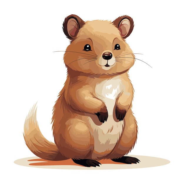 Cute quokka cartoon vector art illustration design