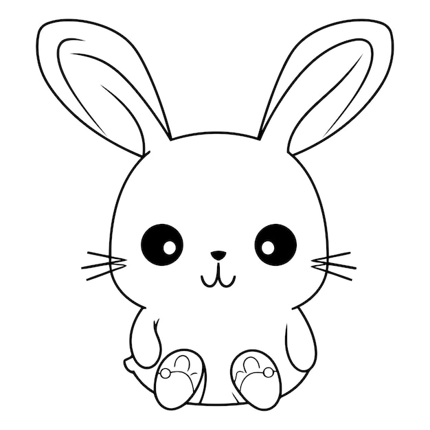 Vector cute rabbit animal cartoon vector illustration graphic design vector illustration graphic design