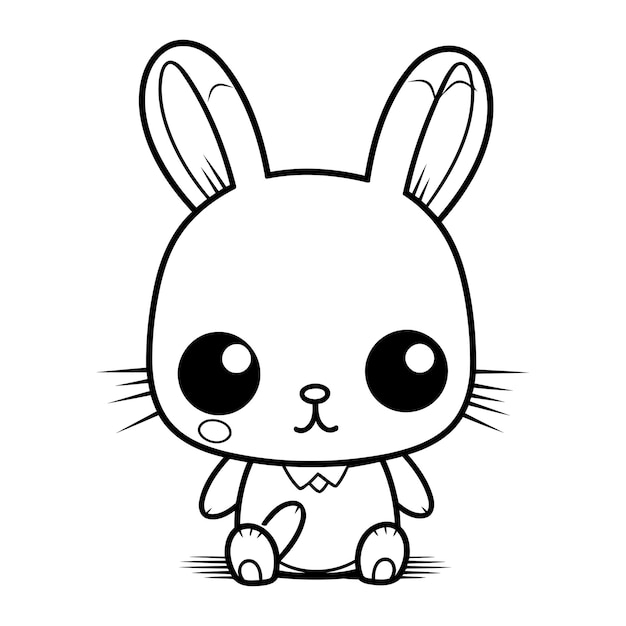 милый кролик животное мультфильм векторная иллюстрация графический дизайн векторная иллюстрация графический дизайн