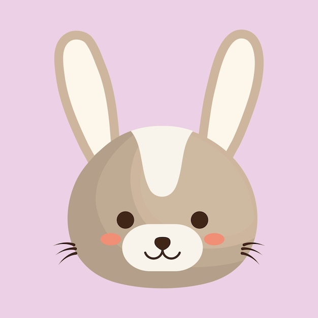 Vector cute rabbit animal icon