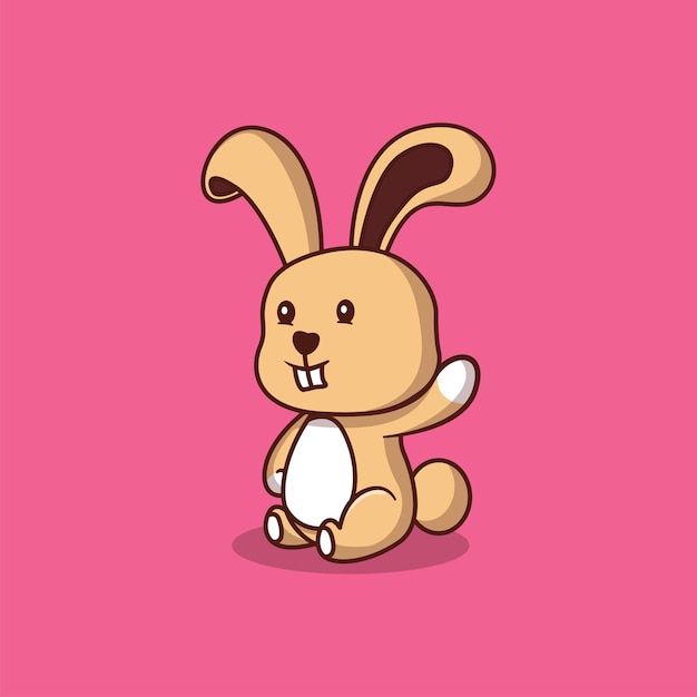 Cute rabbit cartoon illustration